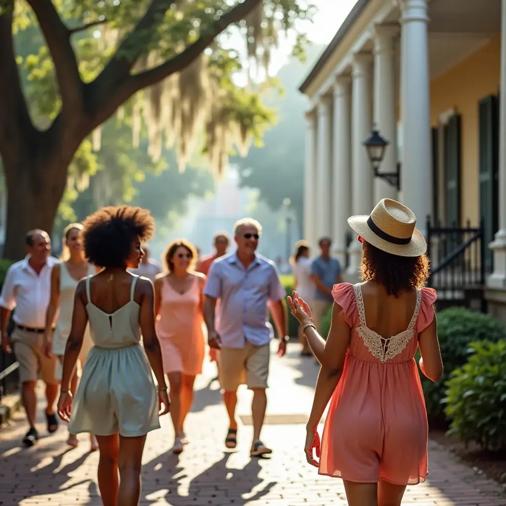 Старинные дома с балконами и яркими фасадами на улице исторического района.